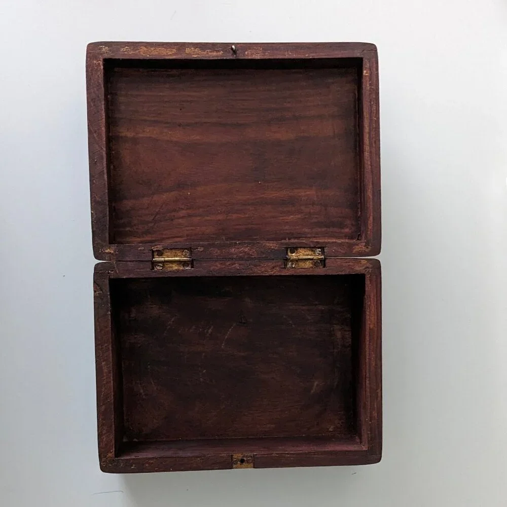 Vintage Carved Wood Box